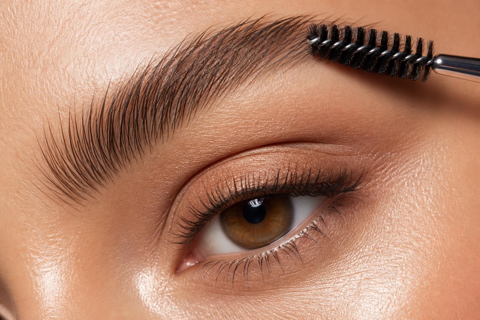 Sourcils redessinés par SwissBrow en gros plan